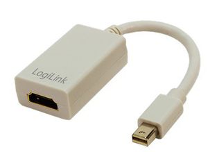 LogiLink CV0036A DisplayPort / HDMI Adapter [1x Mini-DisplayPort stekker - 1x HDMI-bus] Wit 10.00 cm