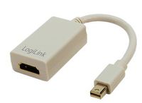 LogiLink Mini DisplayPort / HDMI Adapter 0,1 m HDMI 19-pin FM Mini DisplayPort M Grijs - thumbnail