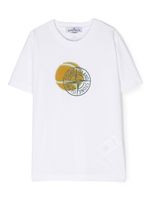 Stone Island Junior t-shirt à logo imprimé - Blanc - thumbnail