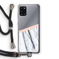 A touch of peach: Samsung Galaxy A31 Transparant Hoesje met koord