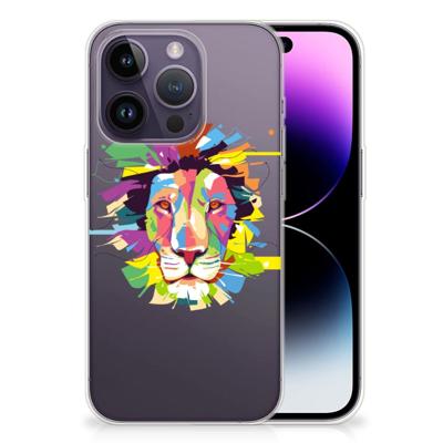 Apple iPhone 14 Pro Telefoonhoesje met Naam Lion Color Apple iPhone 14 Pro Telefoonhoesje met Naam Lion Color