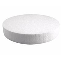 Hobby/knutsel Piepschuim schijf - wit - D25 cm - figuur en vormen