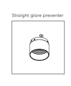 Kreon - Straight glare preventor, Wit, H30