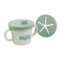 Done By Deer snack/tuitbeker croco groen, 215ml