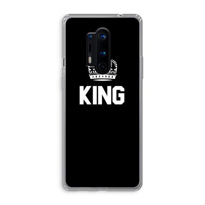 King zwart: OnePlus 8 Pro Transparant Hoesje