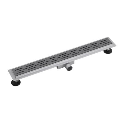 Fortifura Galeria douchegoot - 100cm - met rooster - met vloerflens - Geborsteld Gunmetal PVD YZ-A60-Basic-drain