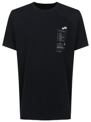 Osklen t-shirt Vintage Record-Label en coton - Noir