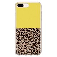 iPhone 8 Plus/7 Plus siliconen hoesje - Luipaard geel