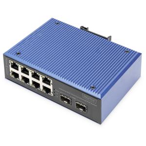 Digitus DN-651147 netwerk-switch Unmanaged Fast Ethernet (10/100) Power over Ethernet (PoE) Zwart, Blauw