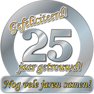 Huldeschild 25 jaar getrouwd