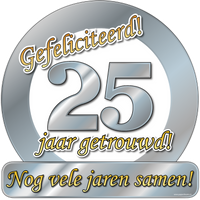 Huldeschild 25 jaar getrouwd