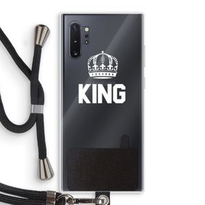 King zwart: Samsung Galaxy Note 10 Plus Transparant Hoesje met koord
