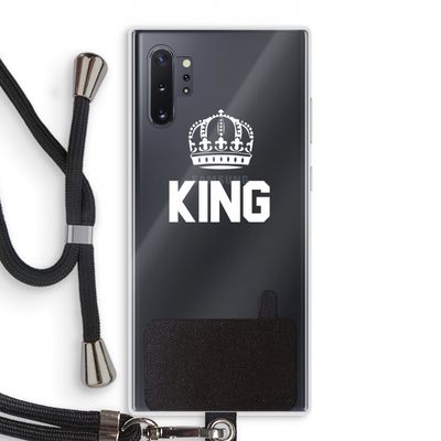 King zwart: Samsung Galaxy Note 10 Plus Transparant Hoesje met koord