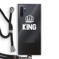 King zwart: Samsung Galaxy Note 10 Plus Transparant Hoesje met koord
