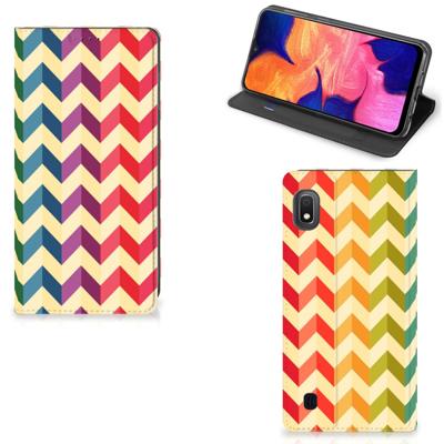Samsung Galaxy A10 | Hoesje met Magneet | Zigzag Multi Color Samsung Galaxy A10 | Hoesje met Magneet | Zigzag Multi Color
