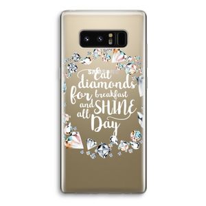 Diamonds: Samsung Galaxy Note 8 Transparant Hoesje