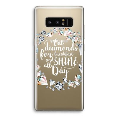 Diamonds: Samsung Galaxy Note 8 Transparant Hoesje