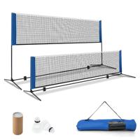 Badmintonnet met Standaard Badmintonnet in Hoogte Verstelbaar met 2 Shuttles en Draagtas Draagbare Netstandaard Buiten