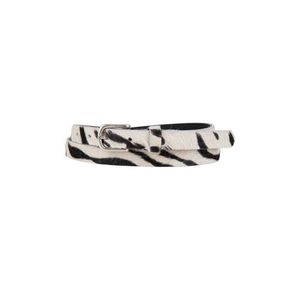 Cowboysbag Cowboysbelt leren riem 209142 zebraprint wit/zwart