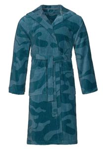 Legerprint badjas petrol - unisex