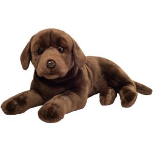 Knuffeldier hond Labrador - zachte pluche stof - premium kwaliteit knuffels - donkerbruin - 50 cm