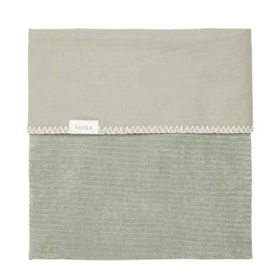 Koeka baby wiegdeken Vik corduroy/flanel 75x100 cm shadow green