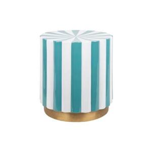 Leitmotiv - Kruk Candy Swirl - Turquoise blue & white