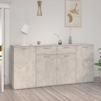 Dressoir 160x36x75 cm bewerkt hout betongrijs