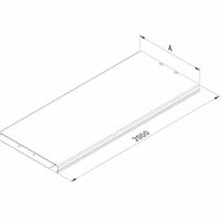 Deksel voor kabelgoot pre-galvanised 50mm prijs per meter