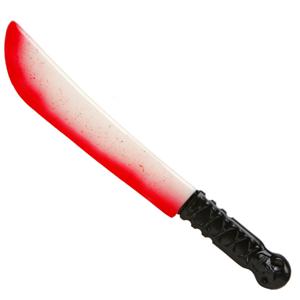 Grote machete/mes - plastic - 41 cm - Halloween verkleed wapens - glow in the dark