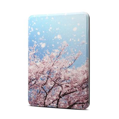 Japanese Cherry Pattern Horizontal Flip PU + TPU Leather Protective Case for Amazon Kindle Paperwhite 4 (2018) with Sleep & Wake-up Funtion