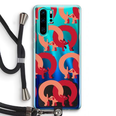 Dogs: Huawei P30 Pro Transparant Hoesje met koord