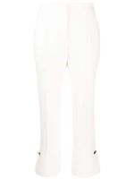 MSGM pantalon évasé à coupe courte - Blanc