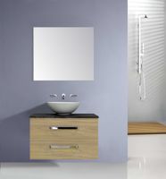 Sanicare Q11 badkamermeubel met grey-stone topblad 65 cm hoogglans wit