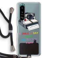 Smile: Sony Xperia 5 III Transparant Hoesje met koord