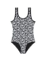 Marc Jacobs Kids logo-print scoop-neck swimsuit - Noir