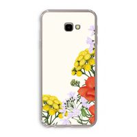 Wilde bloemen: Samsung Galaxy J4 Plus Transparant Hoesje
