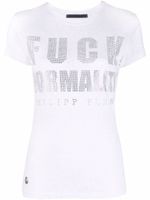 Philipp Plein t-shirt à ornements en cristal - Blanc - thumbnail