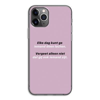 gij zijt ook iemand: iPhone 11 Pro Transparant Hoesje