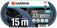 GARDENA textielslang liano xtreme 15 m set (donkergrijs/oranje)