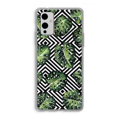Geometrische jungle: OnePlus 9 Transparant Hoesje