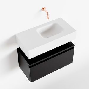 Toiletmeubel Mondiaz Andor | 60 cm | Meubelkleur Urban | Lex vrijhangend wastafel Talc Rechts | Zonder kraangat