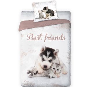 Dekbedovertrek Best Friends - Eenpersoons - 140 x 200 cm - Multi