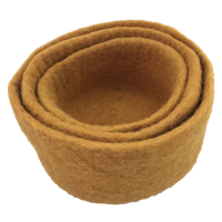 Papoose Toys Papoose Toys Earth Nested Bowls Mustard/3 - thumbnail