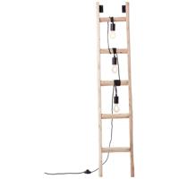 Brilliant Hanglamp Ladder zwart met hout 93152/76