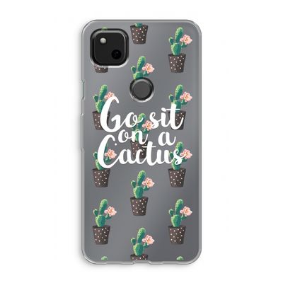Cactus quote: Google Pixel 4a Transparant Hoesje
