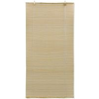The Living Store Rolgordijn - Bamboe - 100 x 160 cm - Natuurlijke bamboekleur