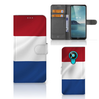 Nokia 3.4 Bookstyle Case Nederlandse Vlag - thumbnail