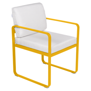 Fermob Bellevie dining armchair tuinstoel Honey - Off-White