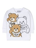 Moschino Kids sweat en coton à imprimé Leo Teddy - Blanc - thumbnail